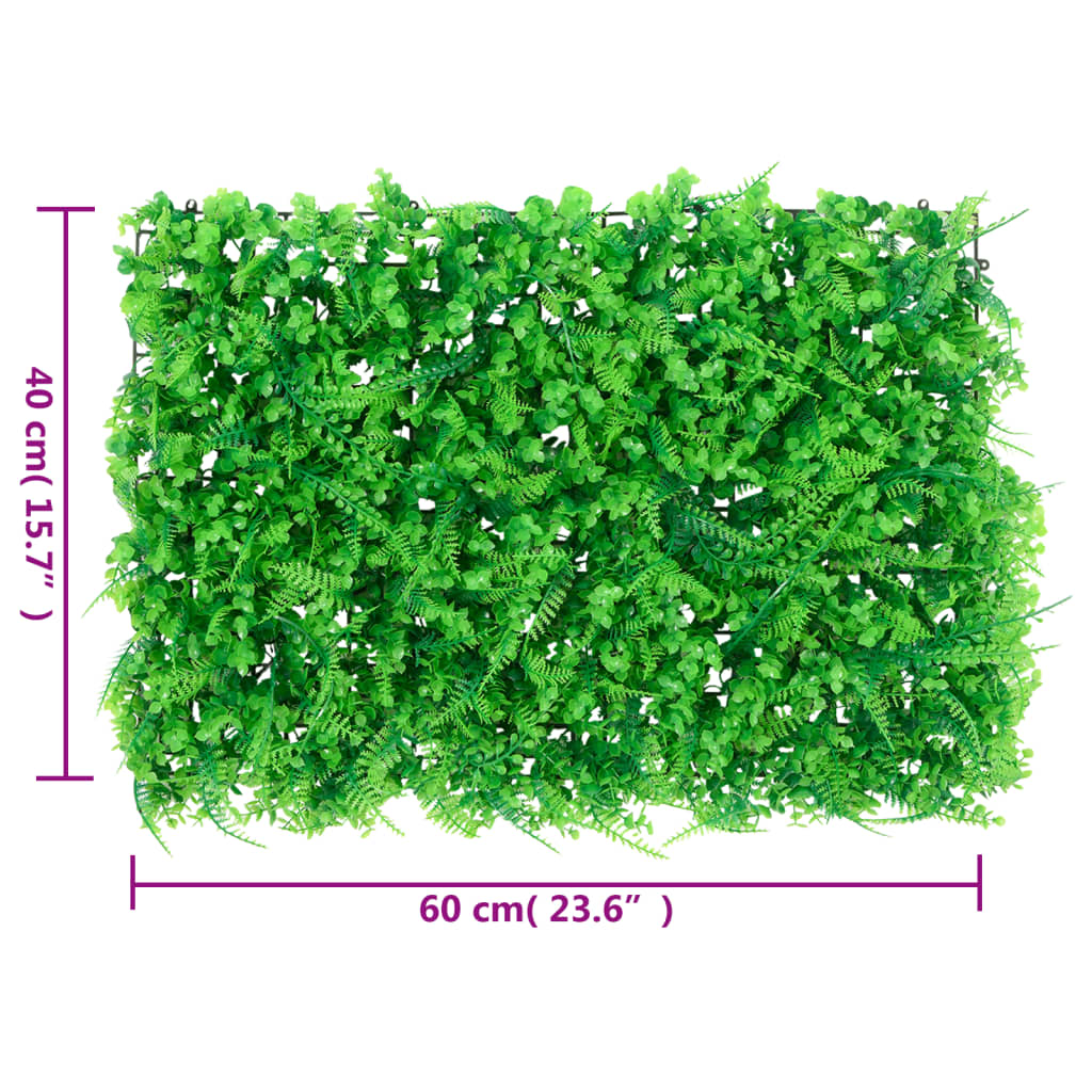 vidaXL Clôture feuilles de fougère artificielles 6 pcs vert 40x60 cm