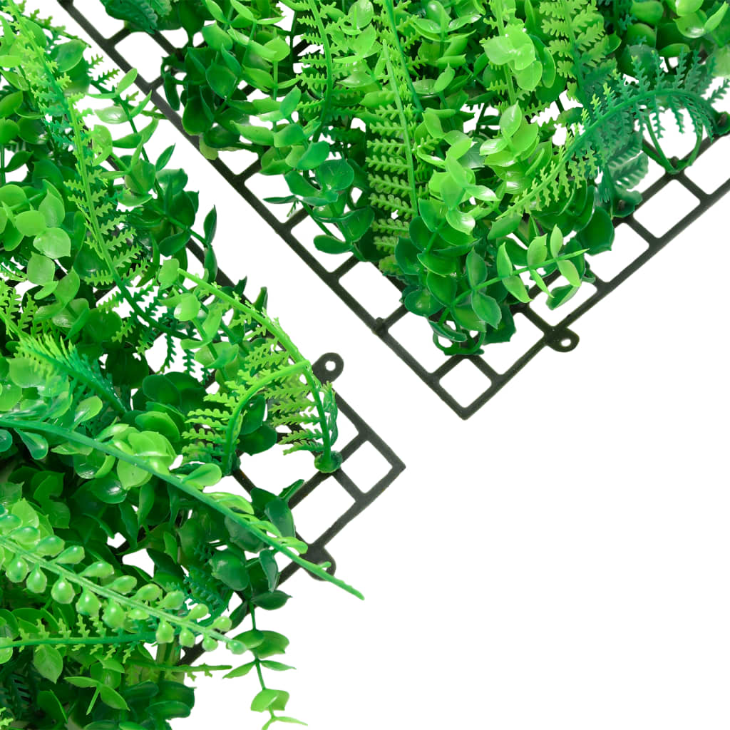 vidaXL Clôture feuilles de fougère artificielles 24 pcs vert 40x60 cm