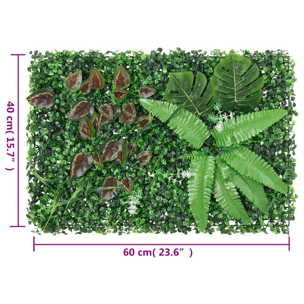 vidaXL Clôture à plantes artificielles 24 pcs vert 40x60 cm