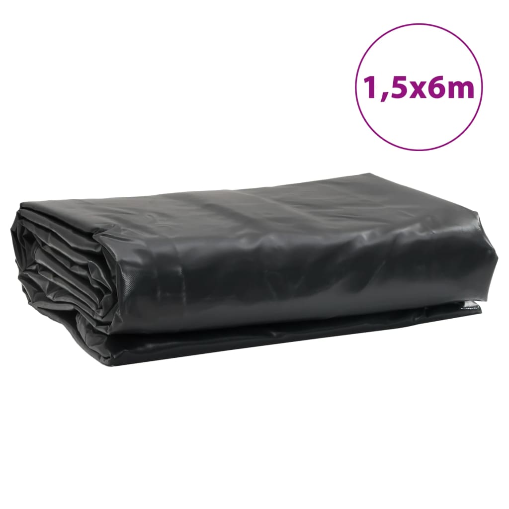 vidaXL Bâche anthracite 1,5x6 m 600 g/m²