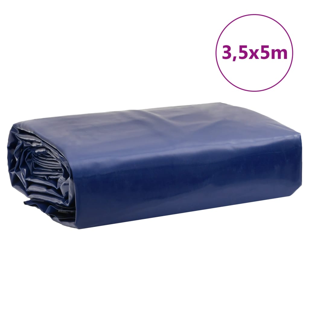 vidaXL Bâche bleu 3,5x5 m 600 g/m²