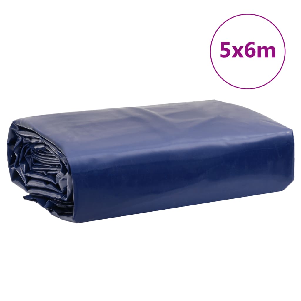 vidaXL Bâche bleu 5x6 m 600 g/m²