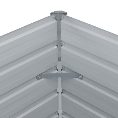 vidaXL Jardinière 129 x 129 x 46 cm cm Acier galvanisé Gris