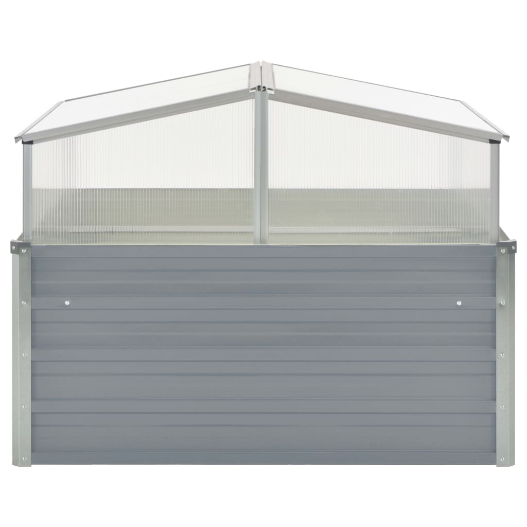 vidaXL Serre 100 x 100 x 85 cm Grise Acier galvanisé