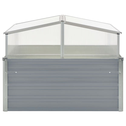 vidaXL Serre 100 x 100 x 85 cm Grise Acier galvanisé