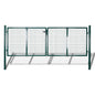 vidaXL Portail de clôture Acier 306x150 cm Vert