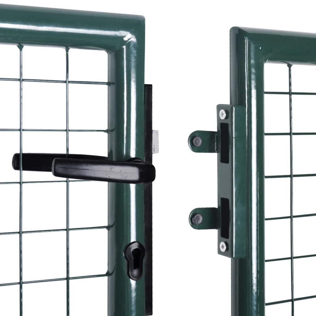 vidaXL Portail de clôture Acier 306x150 cm Vert