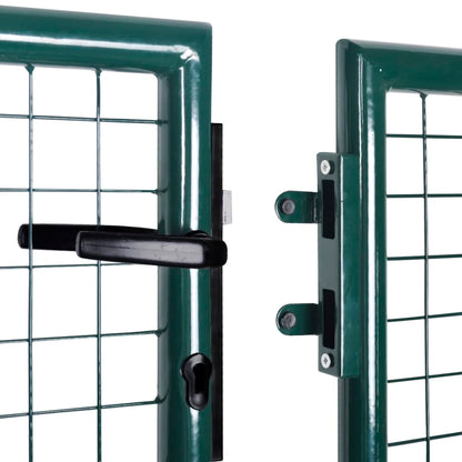 vidaXL Portail de clôture Acier 306x150 cm Vert