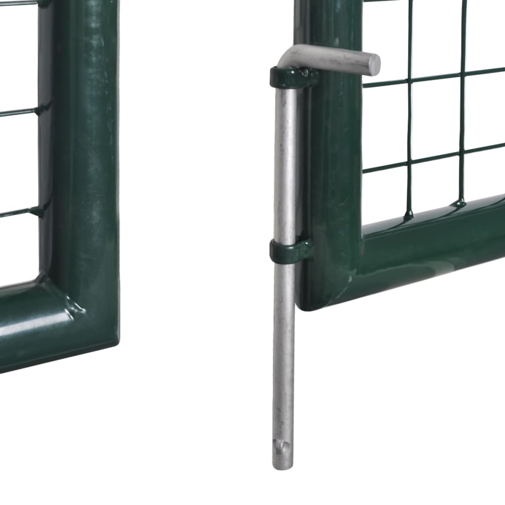 vidaXL Portail de clôture Acier 306x150 cm Vert