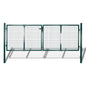 vidaXL Portail de clôture Acier 306x175 cm Vert