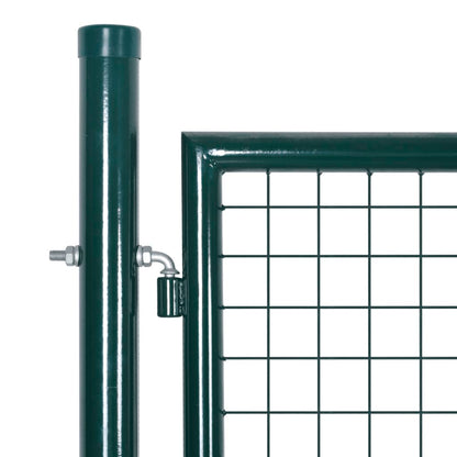 vidaXL Portail de clôture Acier 306x175 cm Vert