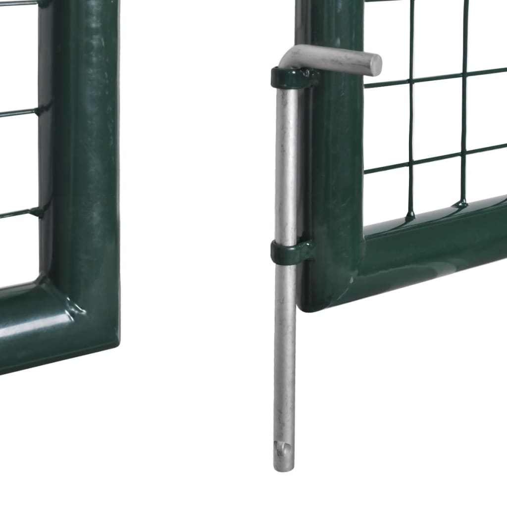 vidaXL Portail de clôture Acier 306x175 cm Vert