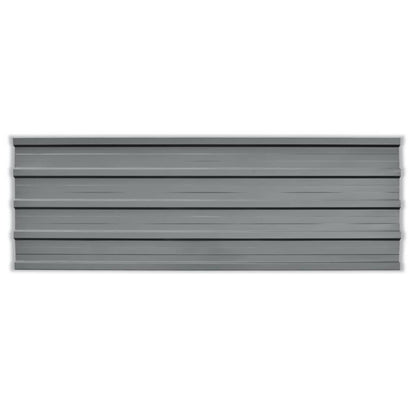 vidaXL Tôle en acier galvanisé 12 pièces Gris