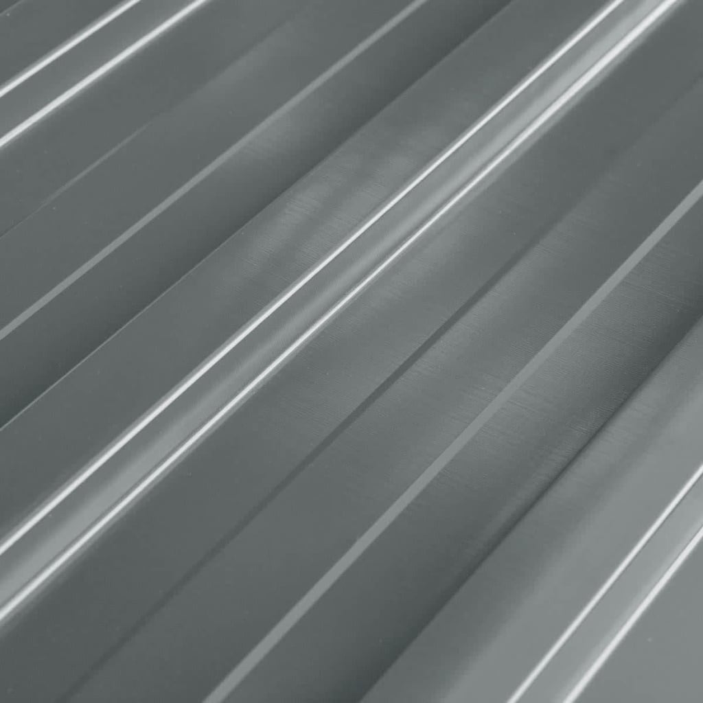 vidaXL Tôle en acier galvanisé 12 pièces Gris