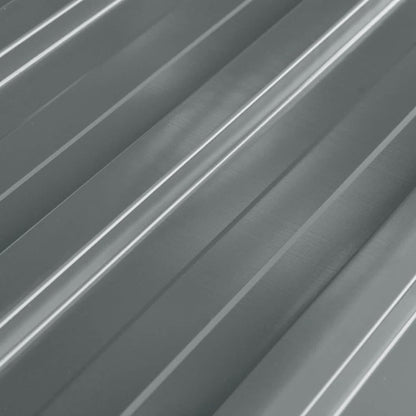 vidaXL Tôle en acier galvanisé 12 pièces Gris