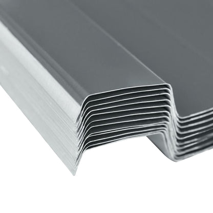 vidaXL Tôle en acier galvanisé 12 pièces Gris