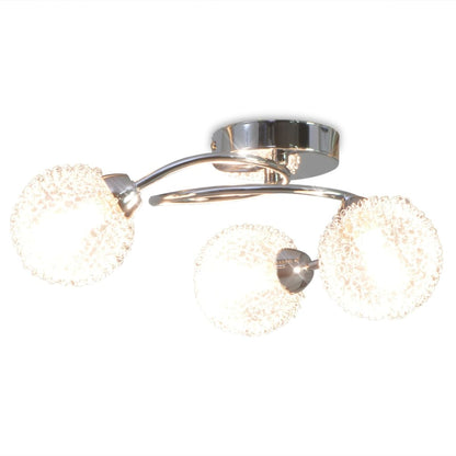vidaXL Plafonnier avec 3 ampoules LED G9 120 W