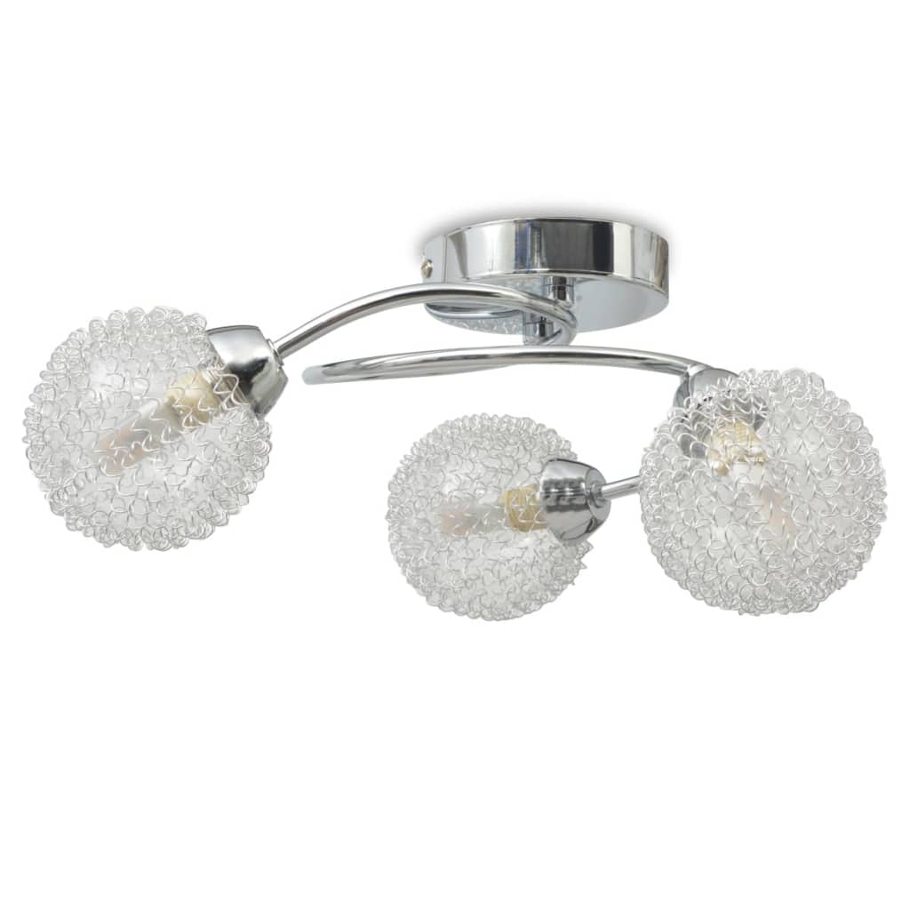 vidaXL Plafonnier avec 3 ampoules LED G9 120 W