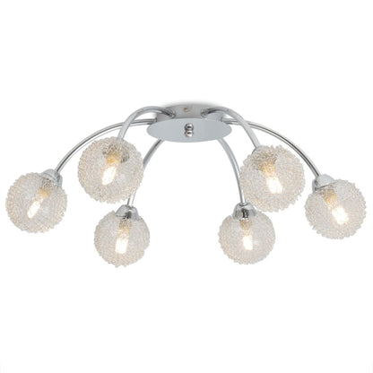 vidaXL Plafonnier avec 6 ampoules LED G9 240 W
