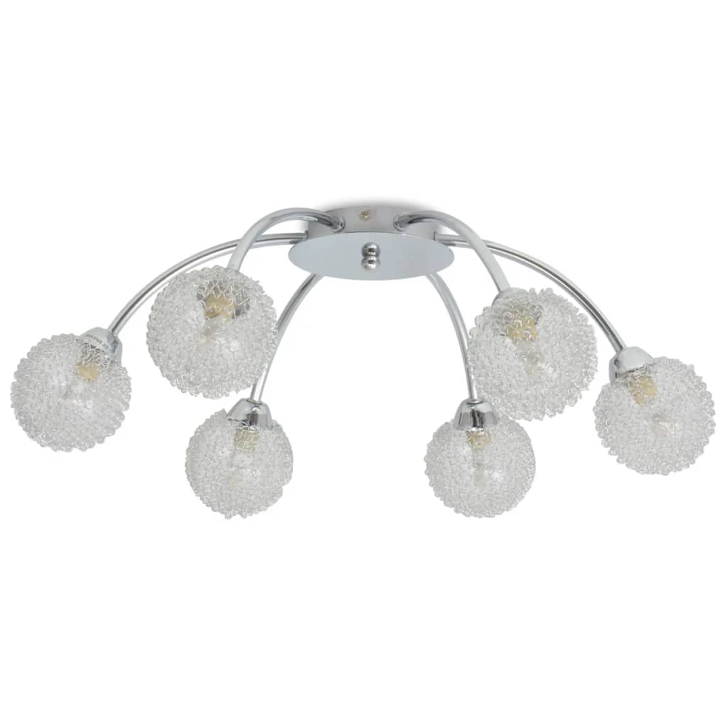 vidaXL Plafonnier avec 6 ampoules LED G9 240 W