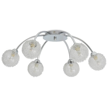 vidaXL Plafonnier avec 6 ampoules LED G9 240 W
