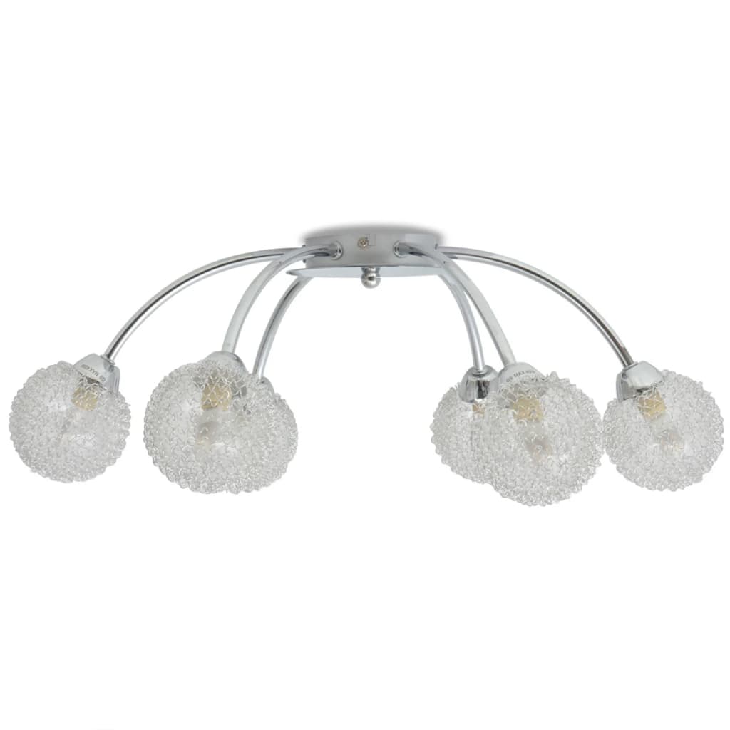vidaXL Plafonnier avec 6 ampoules LED G9 240 W