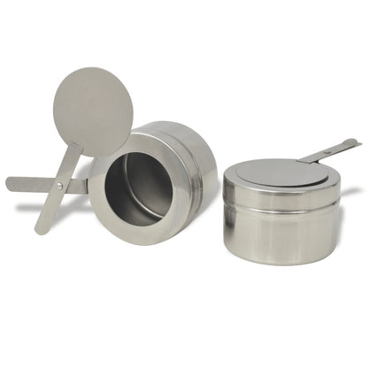 vidaXL Ensemble de chauffe-plats 4 pcs Acier inoxydable