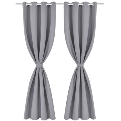 vidaXL Rideau occultant avec œillets métalliques 270 x 245 cm Gris