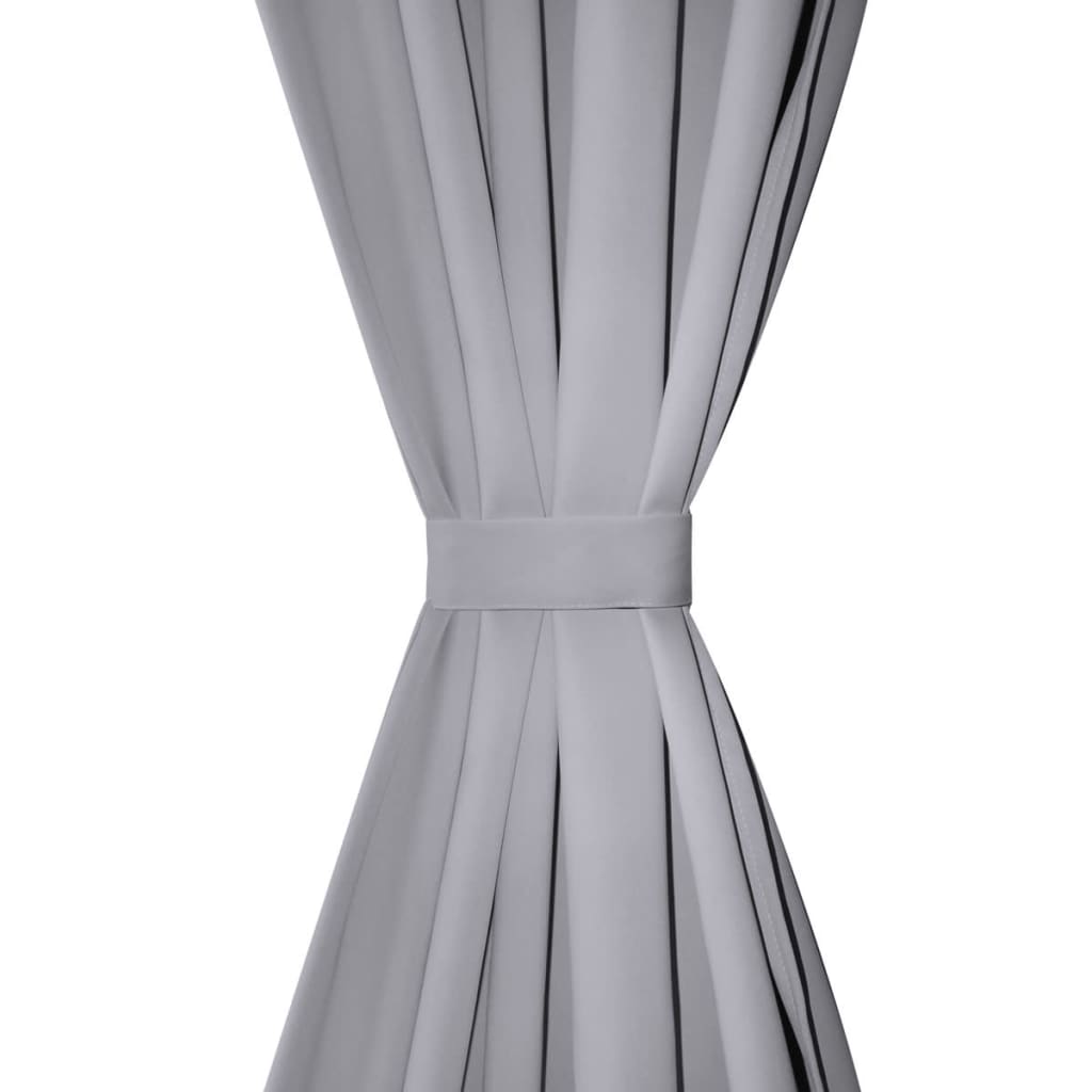 vidaXL Rideau occultant avec œillets métalliques 270 x 245 cm Gris