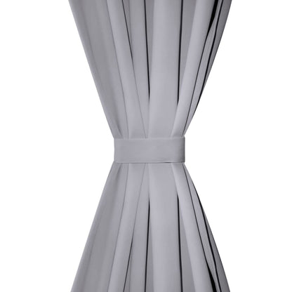 vidaXL Rideau occultant avec œillets métalliques 270 x 245 cm Gris