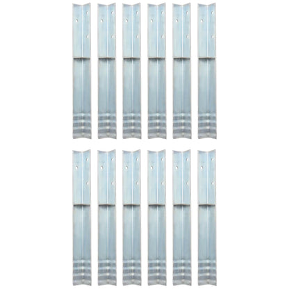 vidaXL Piquet de sol en forme de L 12 pcs Acier galvanisé 5 x 5 x 50cm