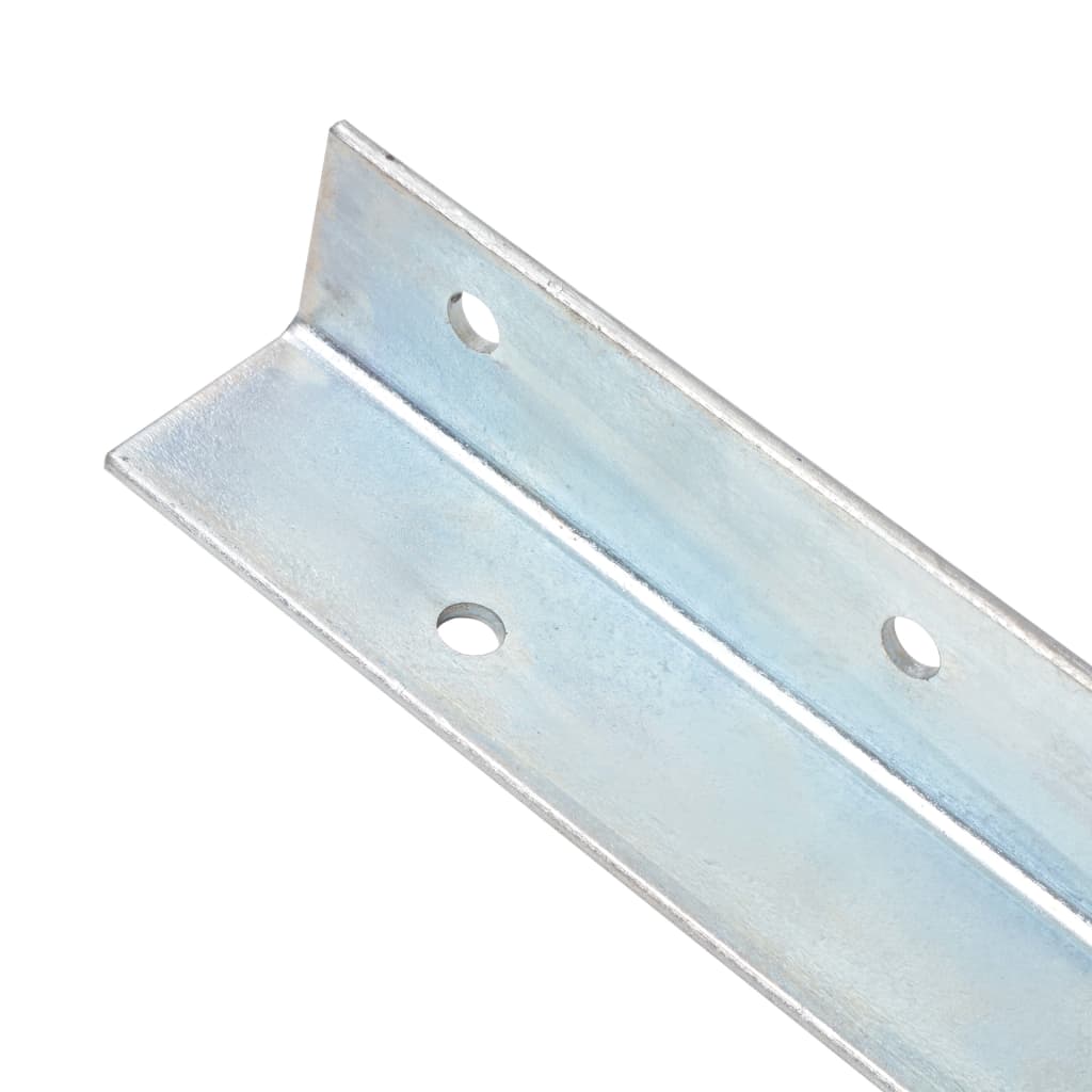 vidaXL Piquet de sol en forme de L 12 pcs Acier galvanisé 5 x 5 x 50cm
