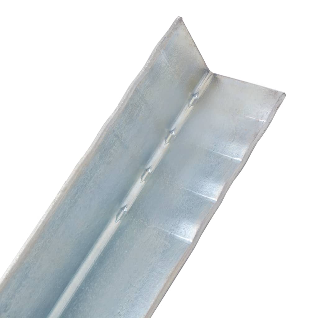 vidaXL Piquet de sol en forme de L 12 pcs Acier galvanisé 5 x 5 x 50cm