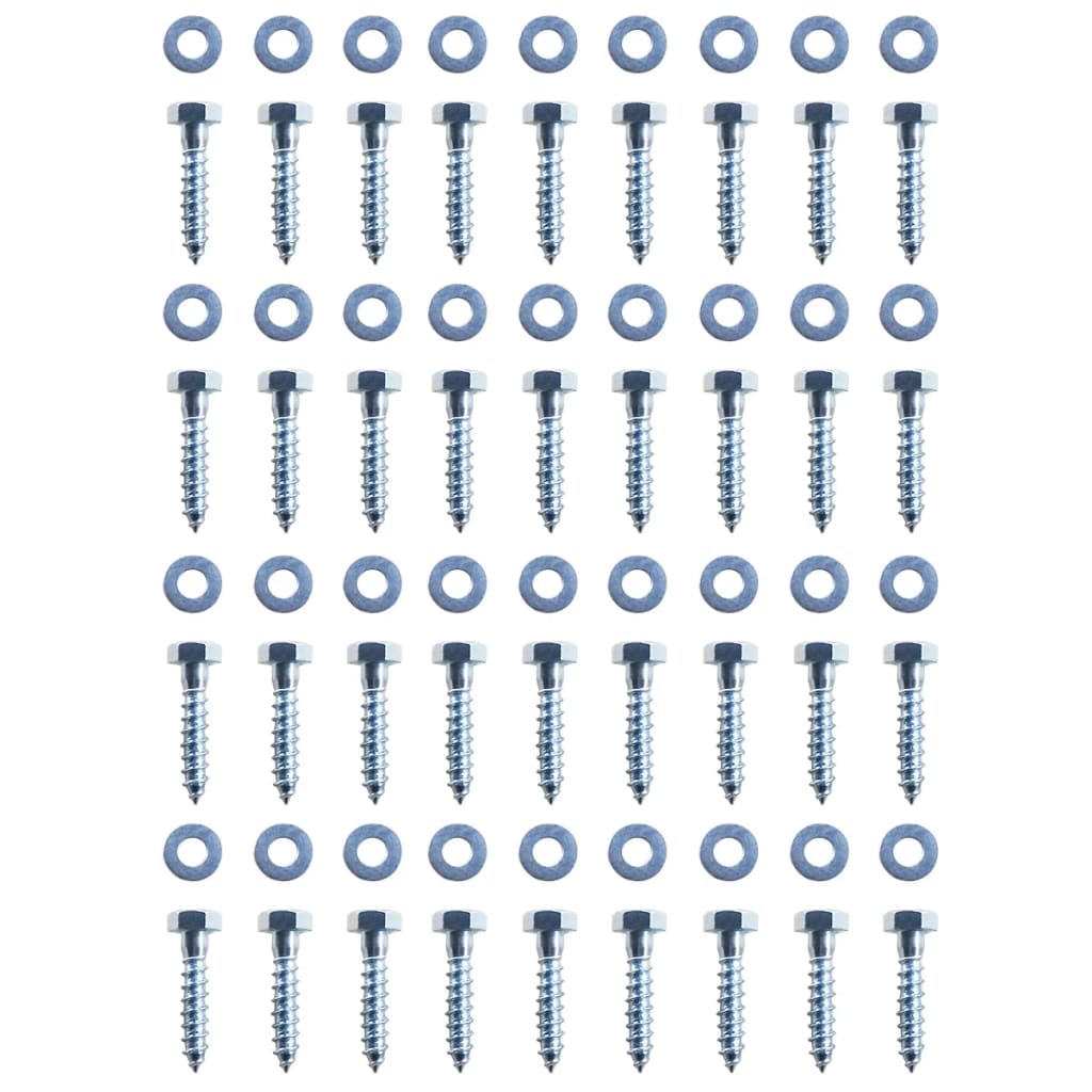 vidaXL Piquet de sol en forme de L 12 pcs Acier galvanisé 5 x 5 x 50cm