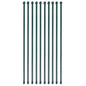 vidaXL Poteau de jardin 10 pcs 1 m Métal Vert