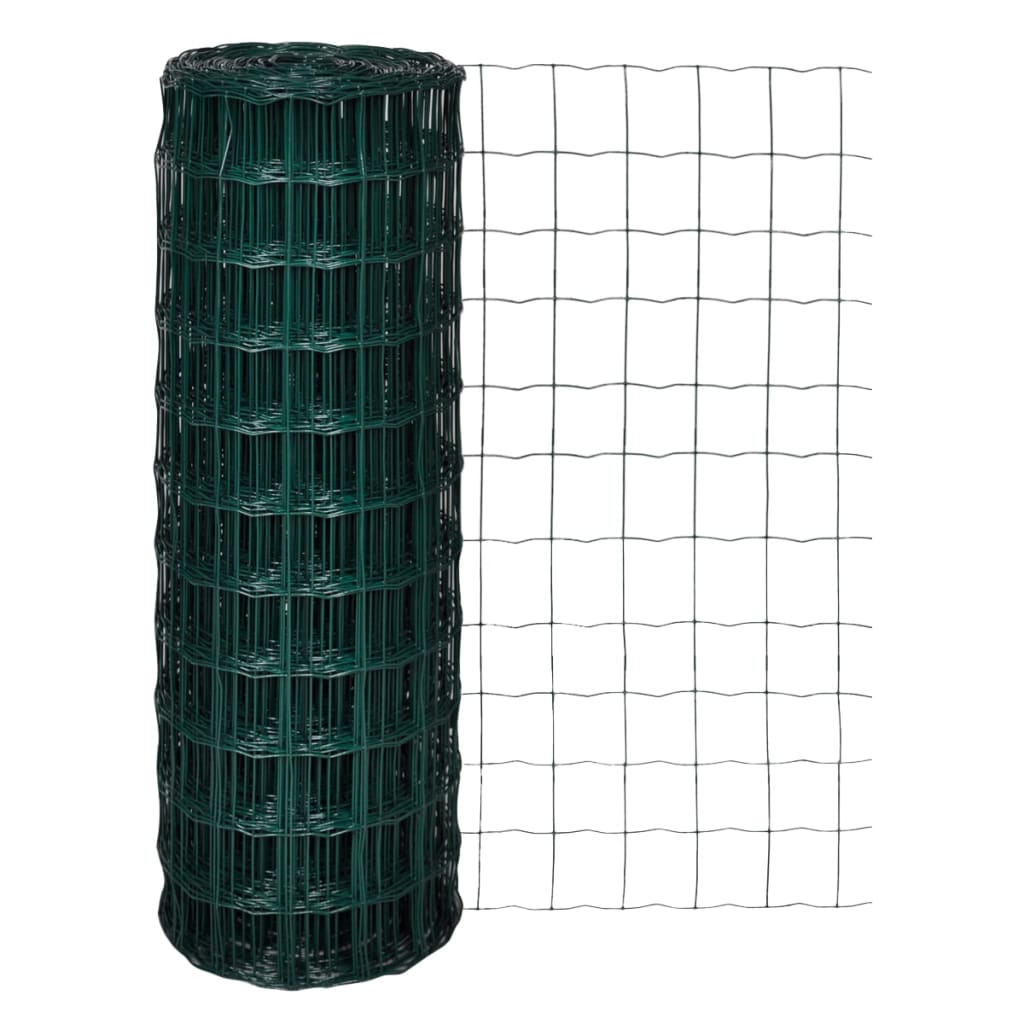 vidaXL Clôture Euro Acier 25 x 1,7 m Vert