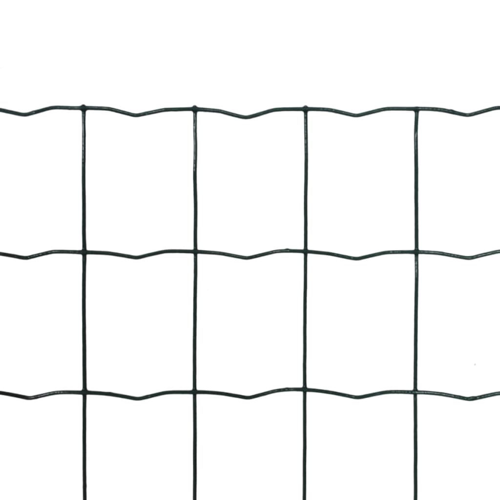 vidaXL Clôture Euro Acier 25 x 1,7 m Vert