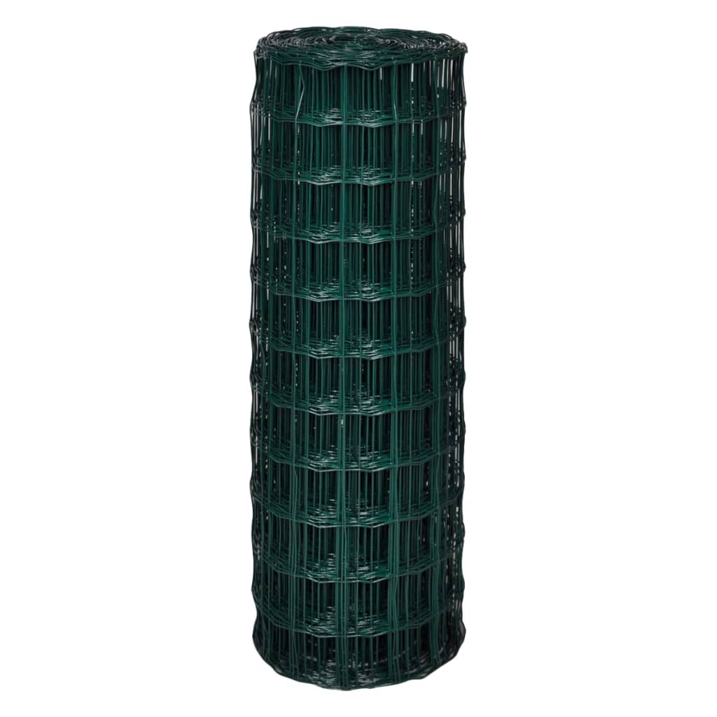 vidaXL Clôture Euro Acier 25 x 1,7 m Vert