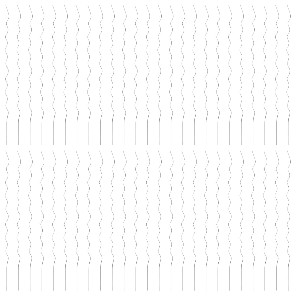 vidaXL Supports de plantes en spirale 50 pcs Acier galvanisé 170 cm