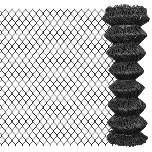 vidaXL Clôture à mailles Acier 15 x 1,25 m Gris