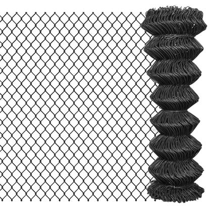 vidaXL Clôture à mailles Acier 25 x 1,25 m Gris