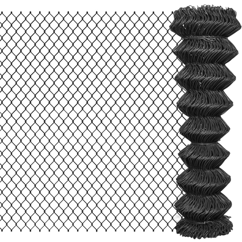 vidaXL Clôture à mailles Acier 25 x 1,5 m Gris