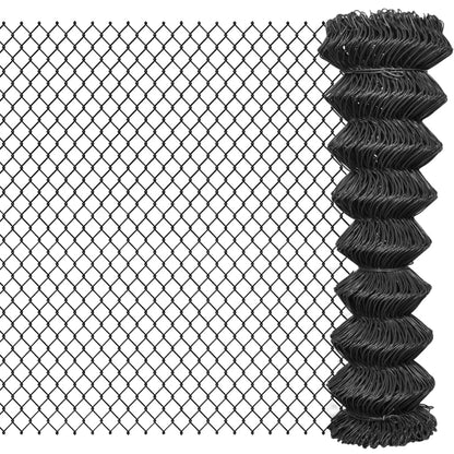 vidaXL Clôture à mailles Acier 25 x 1,5 m Gris