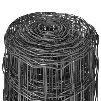 vidaXL Clôture euro Acier 10 x 1 m Gris