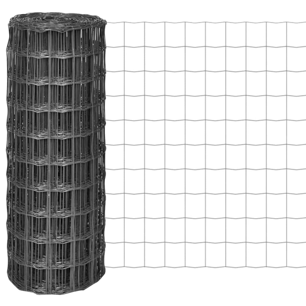 vidaXL Clôture euro Acier 25 x 1 m Gris