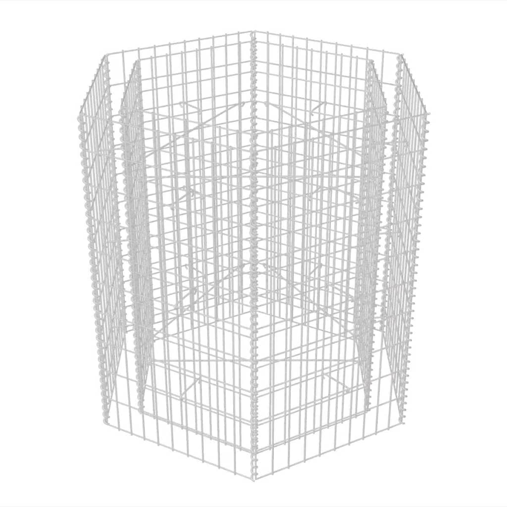 vidaXL Lit surélevé à gabion hexagonale 100x90x100 cm
