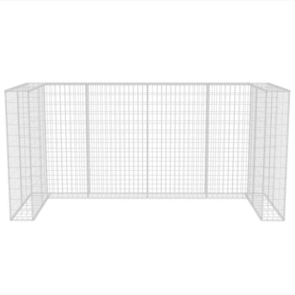 vidaXL Cadre de gabion de poubelle triple Acier 250 x 100 x 120 cm