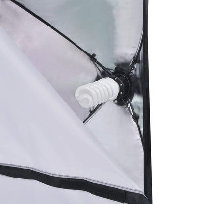 vidaXL Kit de studio 5 toiles de fond colorées et 2 boîtes à lumière