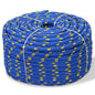 vidaXL Corde de bateau Polypropylène 8 mm 100 m Bleu