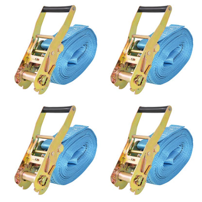 vidaXL Sangle d’arrimage à cliquet 4 pcs 4 tonnes 8 m x 50 mm Bleu
